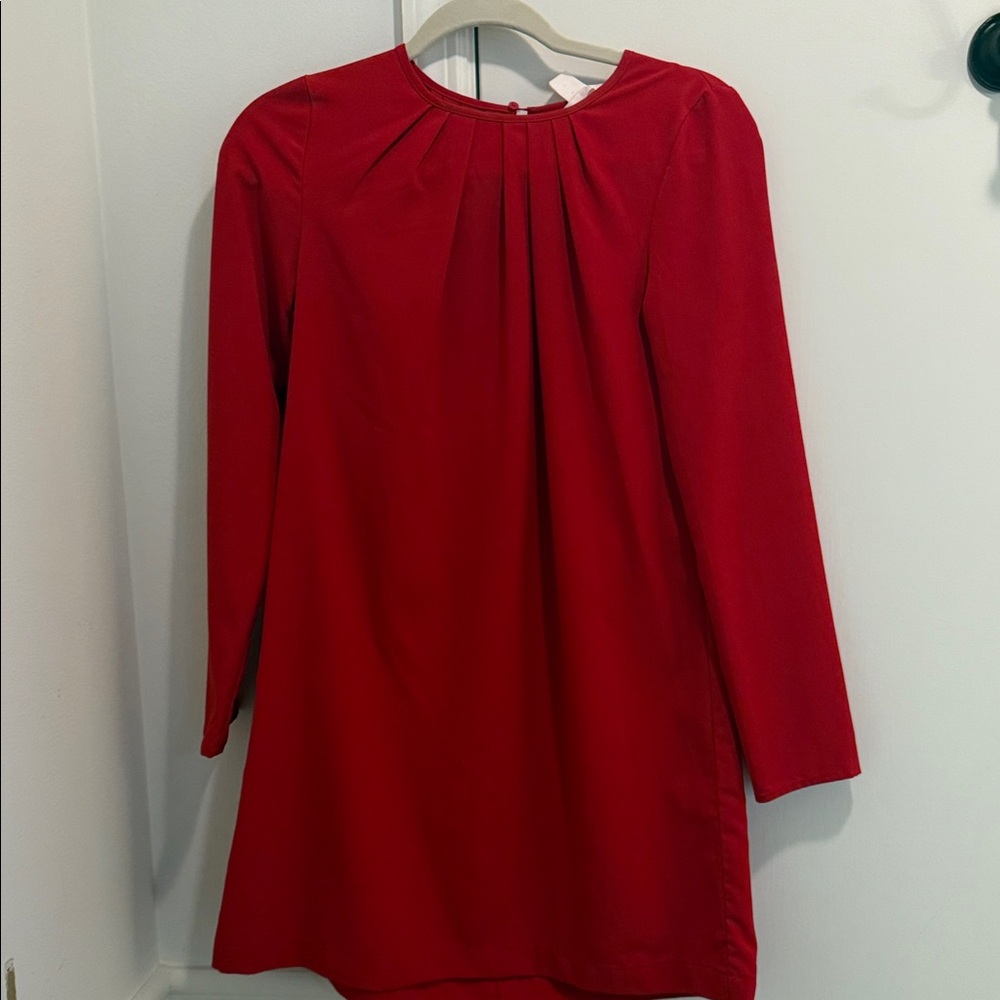 Elegant Red Long Sleeve Dress